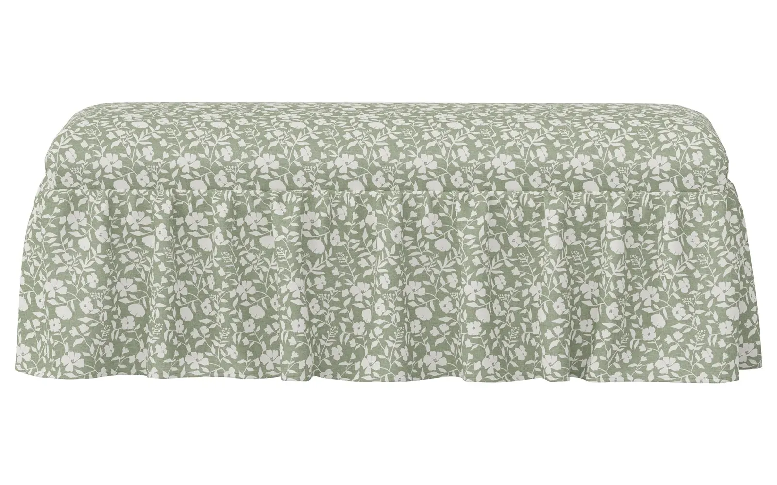 Wyndell Skirted Bench - English Meadow, Cotton