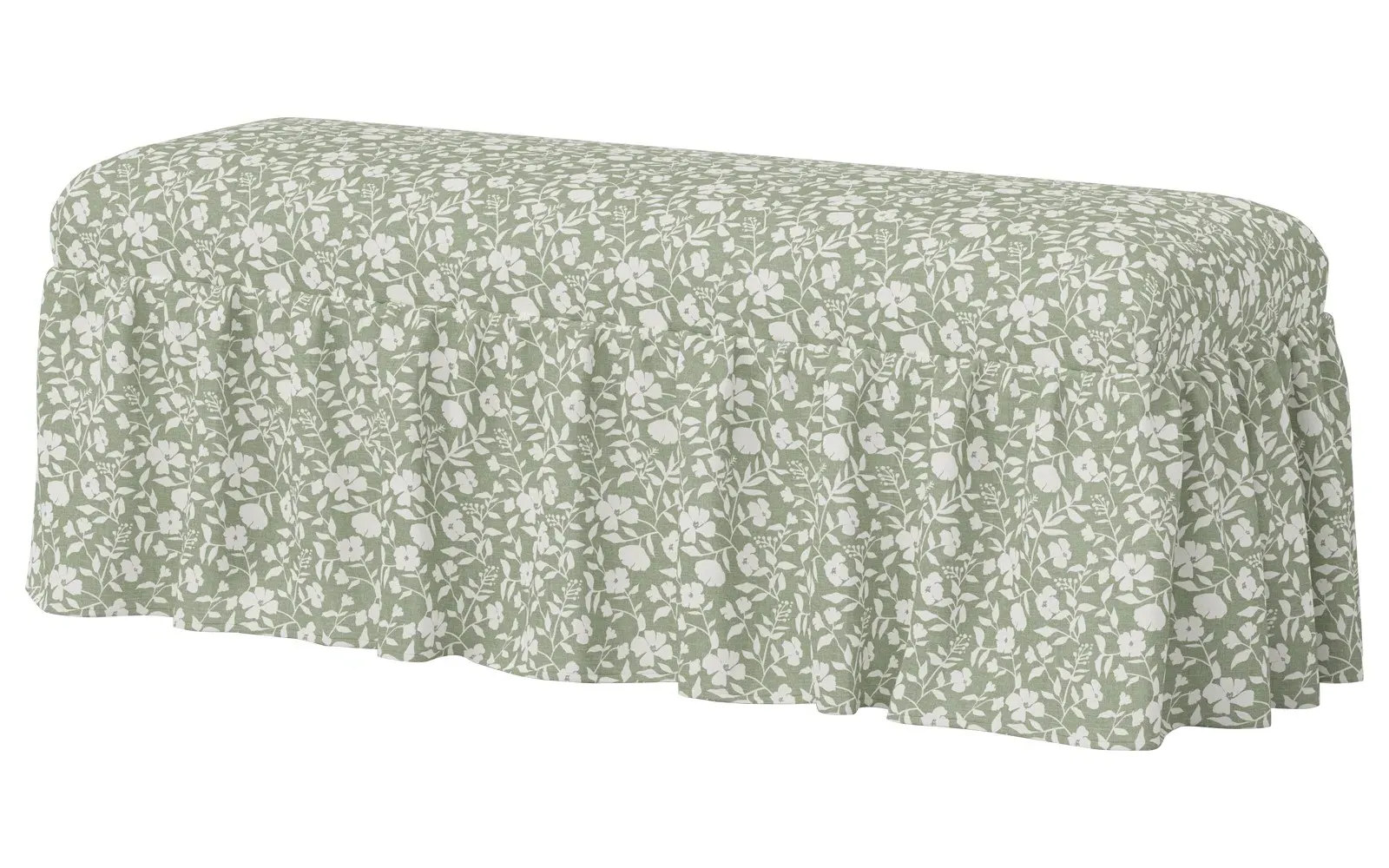 Wyndell Skirted Bench - English Meadow, Cotton