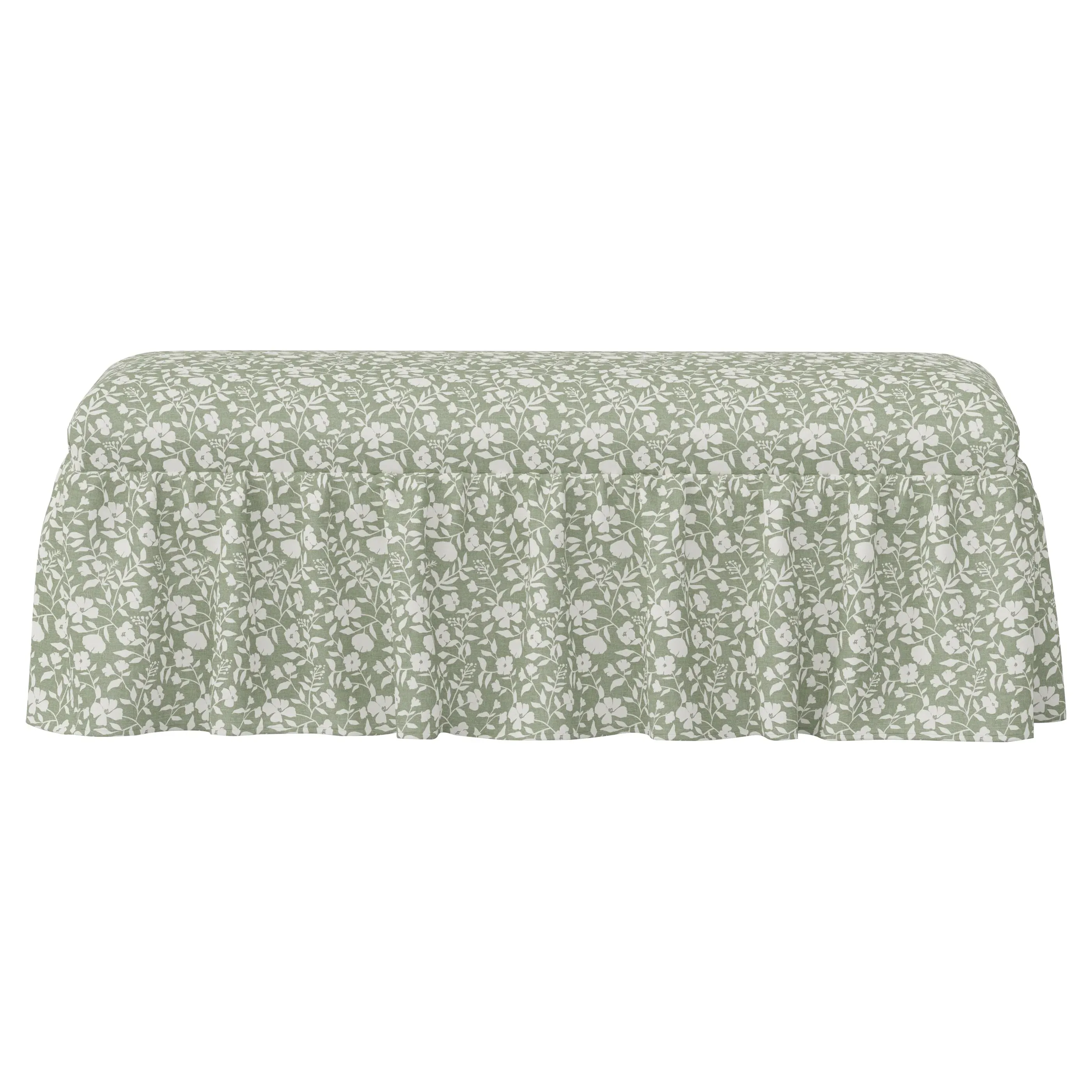 Wyndell Skirted Bench - English Meadow, Cotton
