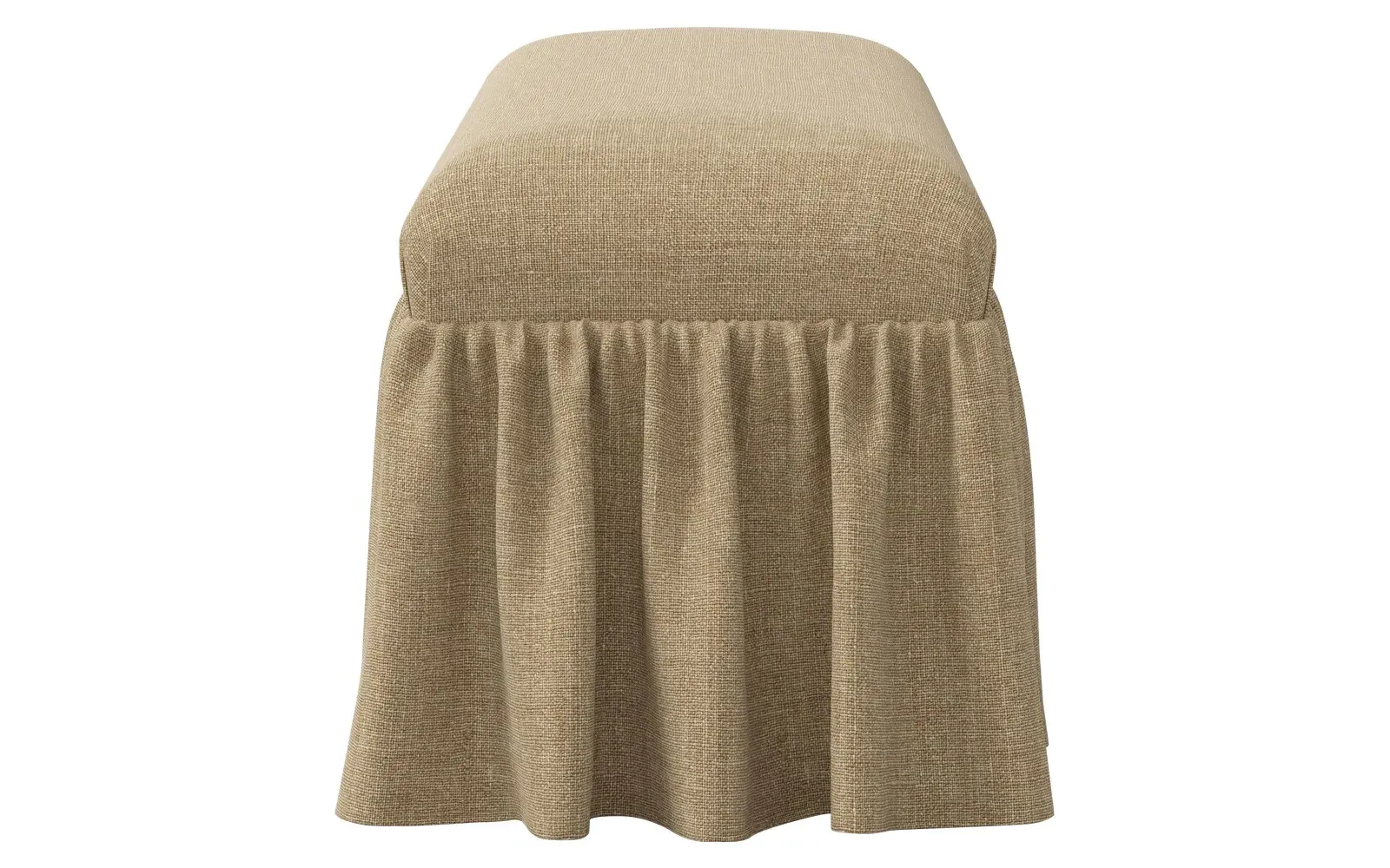 Wyndell Skirted Bench - Honeycomb, Linen