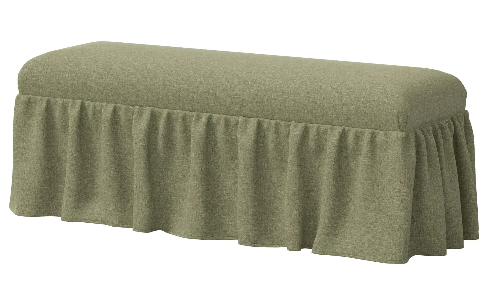 Wyndell Skirted Bench - Laurel Green