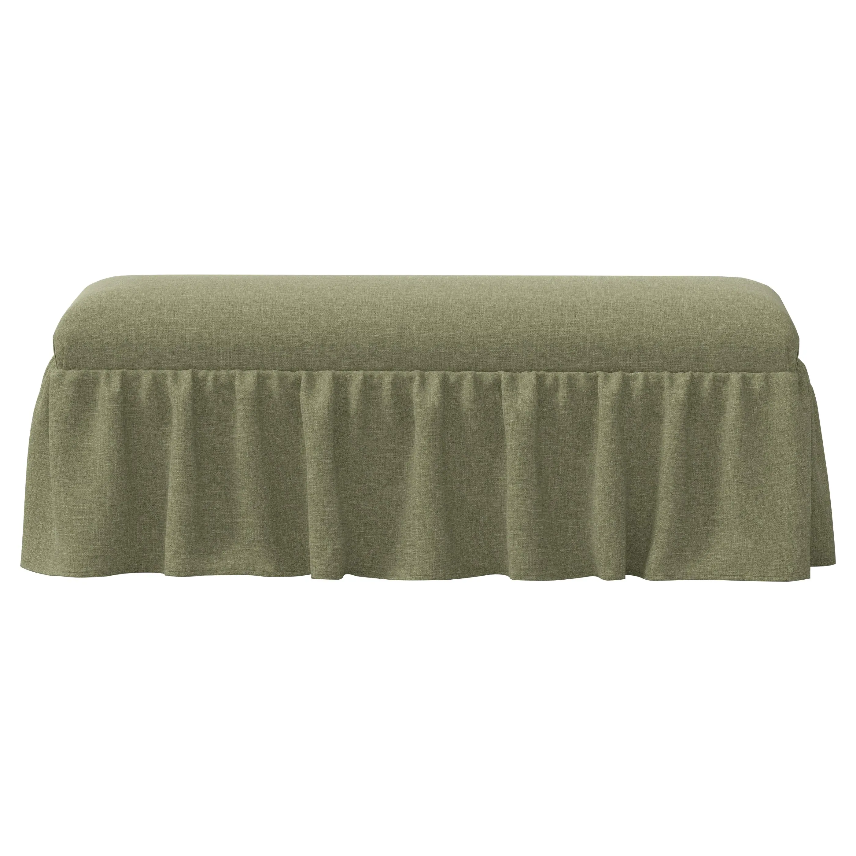 Wyndell Skirted Bench - Laurel Green
