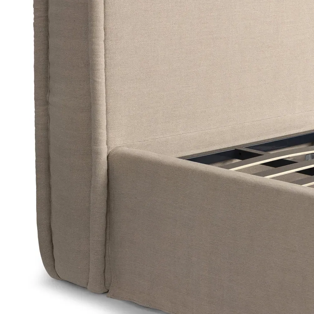 Wyndham King Size Bed - Broadway Dune, Linen