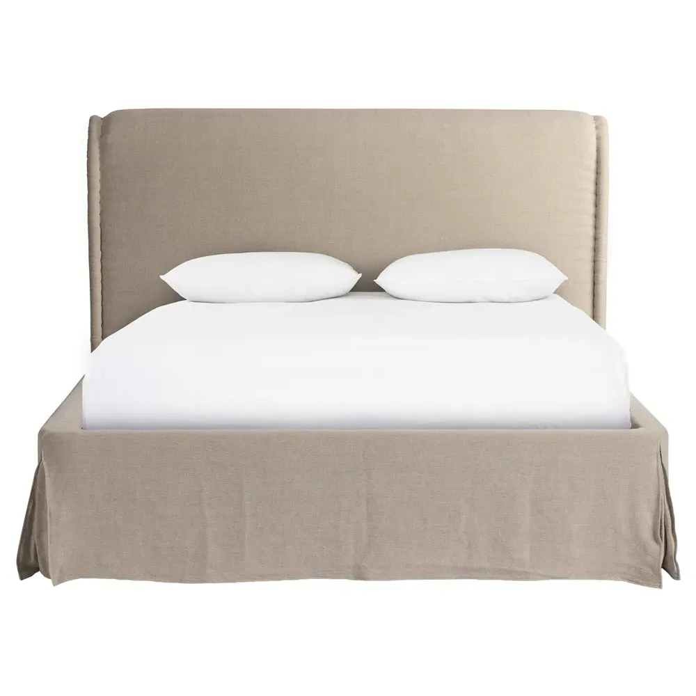 Wyndham King Size Bed - Broadway Dune, Linen