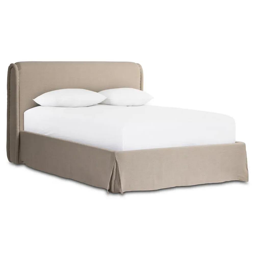 Wyndham Queen Size Bed - Broadway Dune, Linen