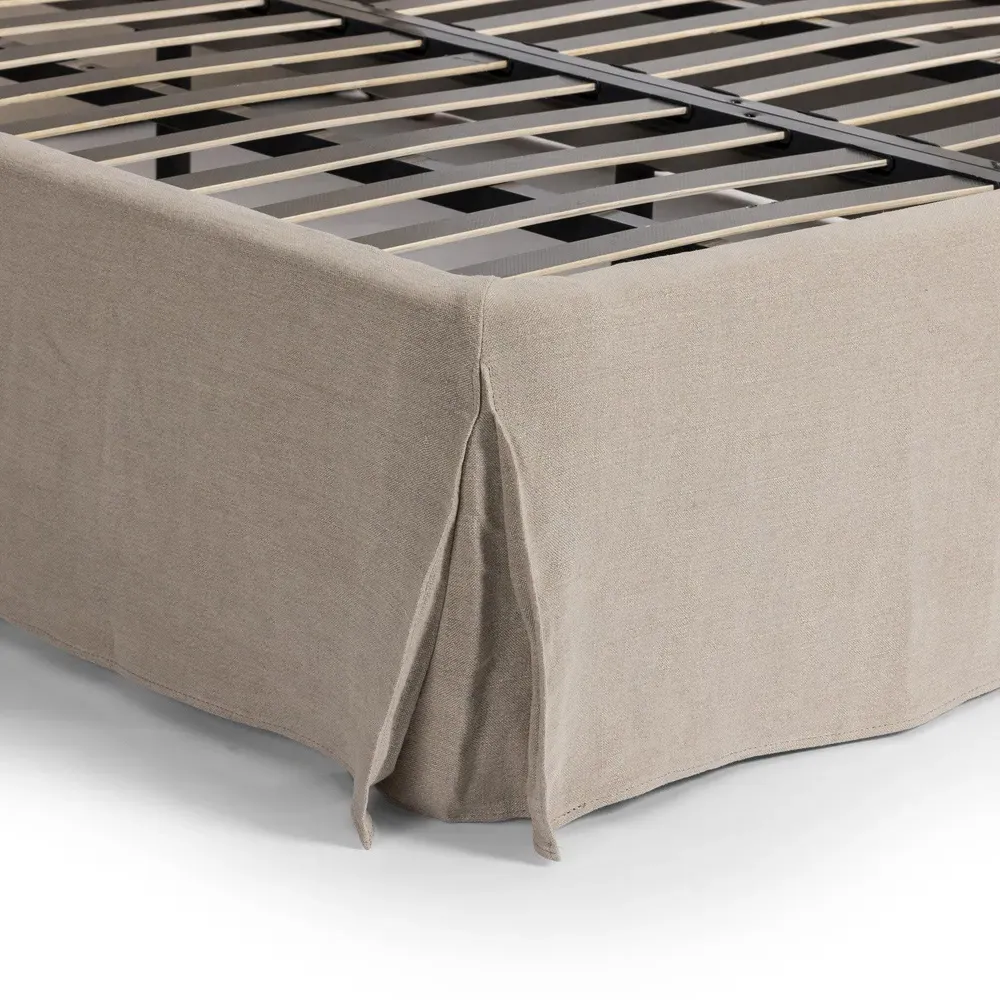 Wyndham Queen Size Bed - Broadway Dune, Linen