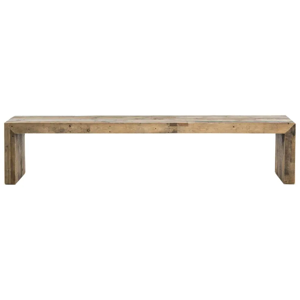 Wynn Entryway Bench - Brown, Reclaimed Pine Wood