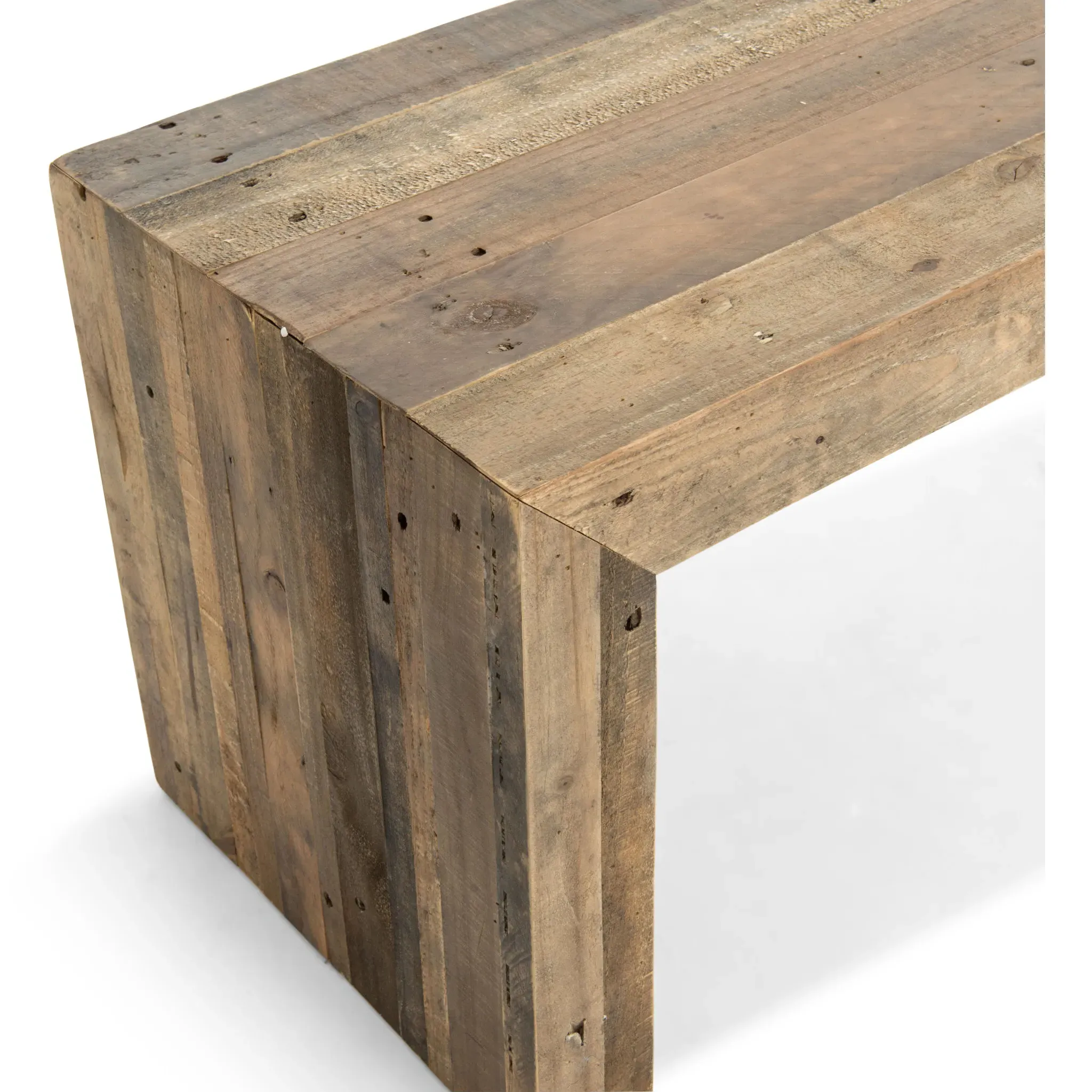 Wynn Entryway Bench - Brown, Reclaimed Pine Wood