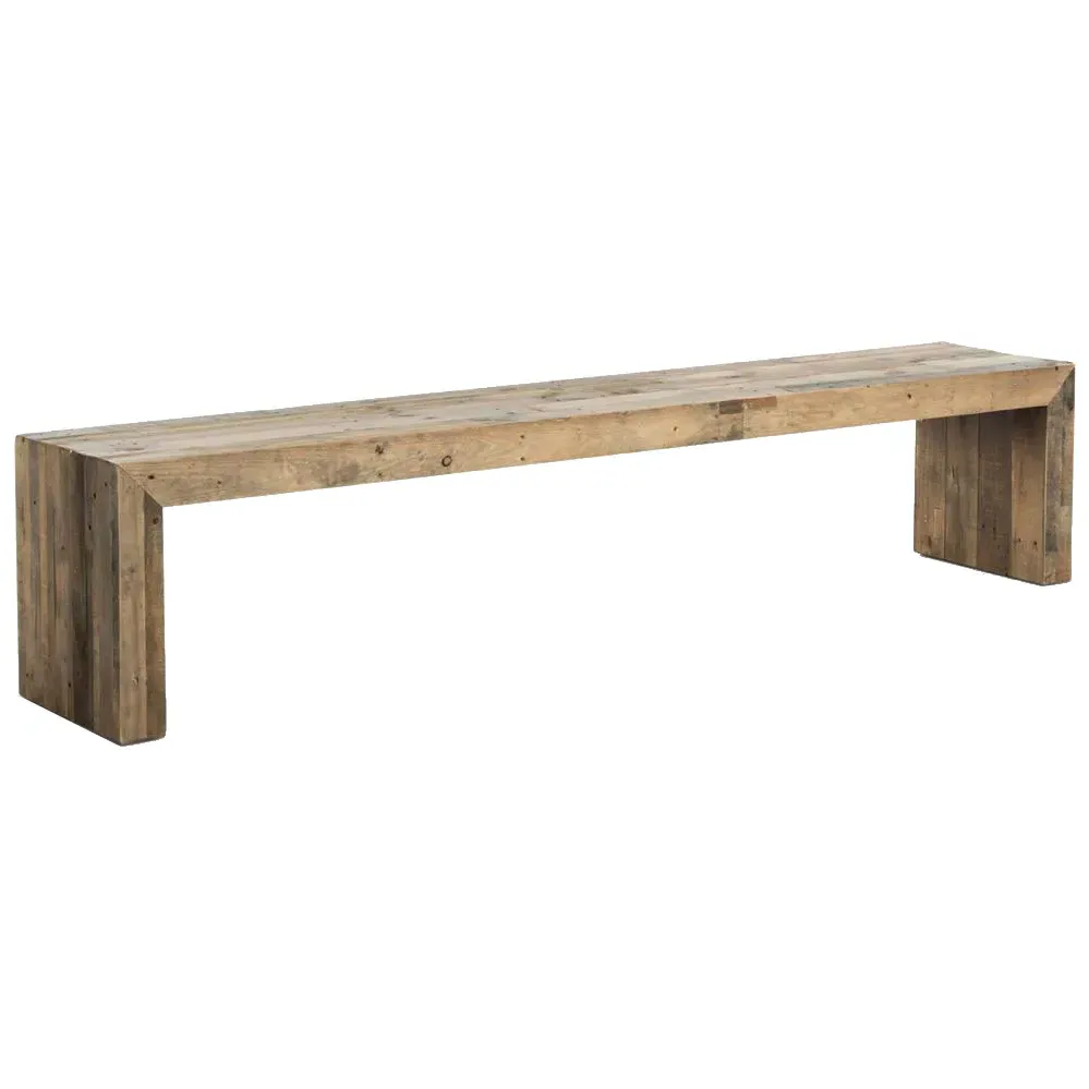 Wynn Entryway Bench - Brown, Reclaimed Pine Wood