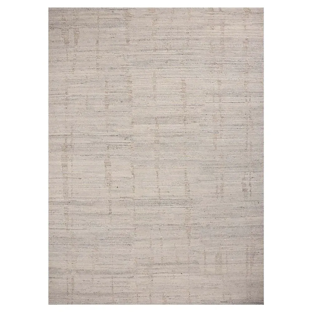 Wystrel Patterned Hand Knotted Rug Sample - Grey, Wool image