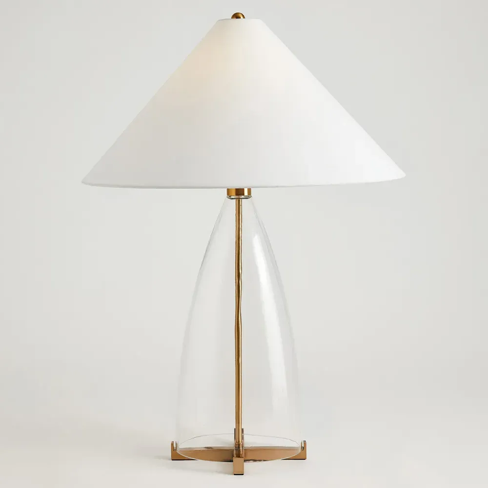 Xanthe Regency Bronze Metal Buffet Table Lamp - White