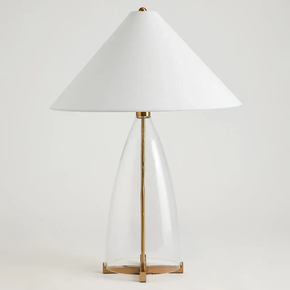 Xanthe Regency Bronze Metal Buffet Table Lamp - White