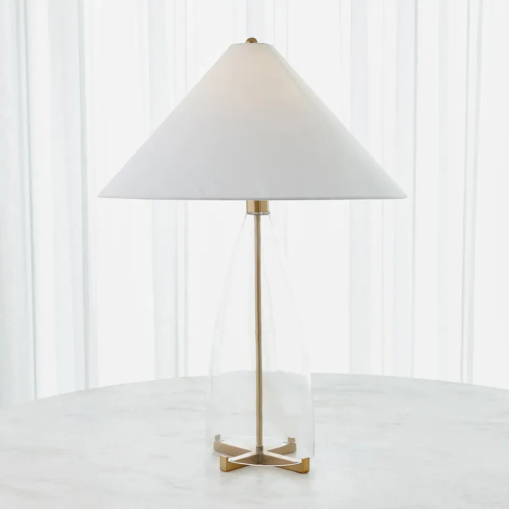 Xanthe Regency Bronze Metal Buffet Table Lamp - White