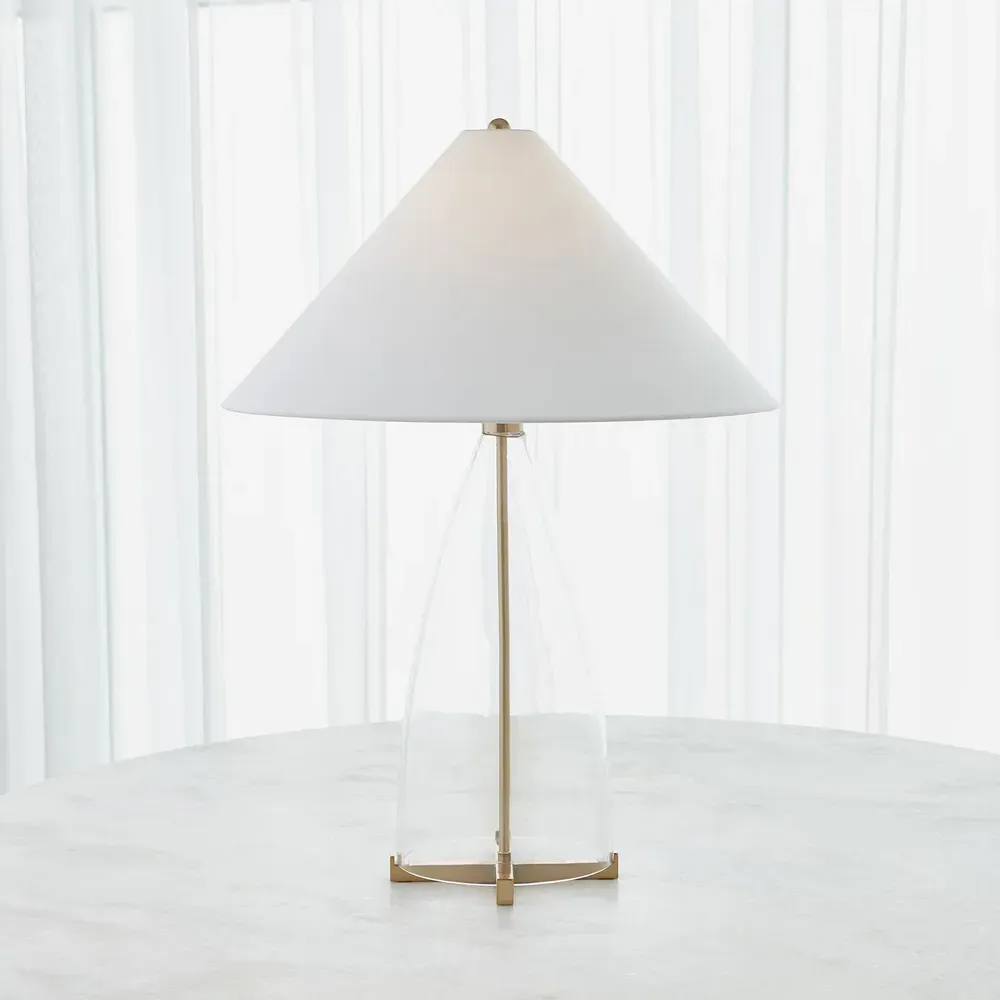Xanthe Regency Bronze Metal Buffet Table Lamp - White