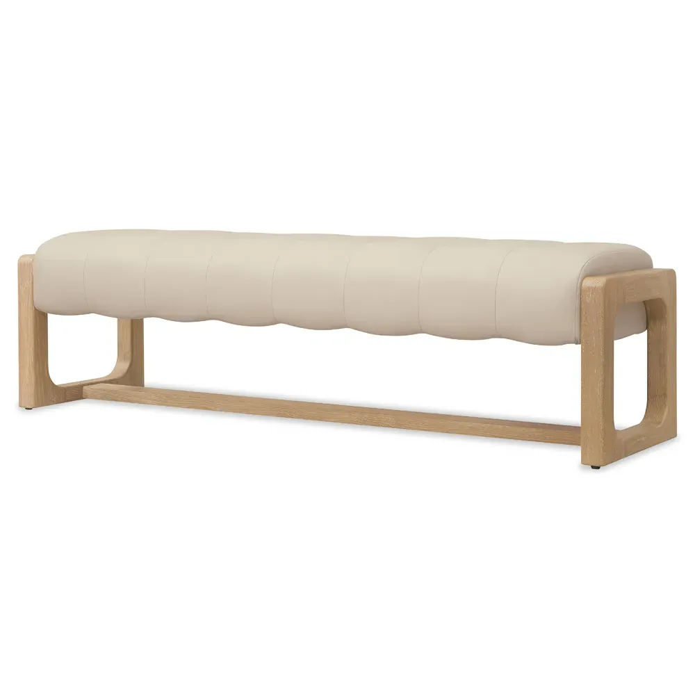 Xavier Bedroom Bench - Cream, Oak