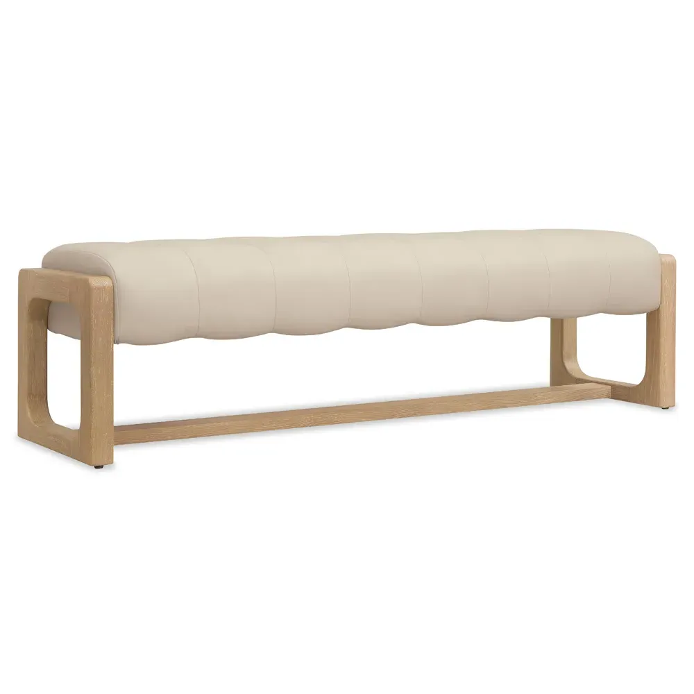Xavier Bedroom Bench - Cream, Oak