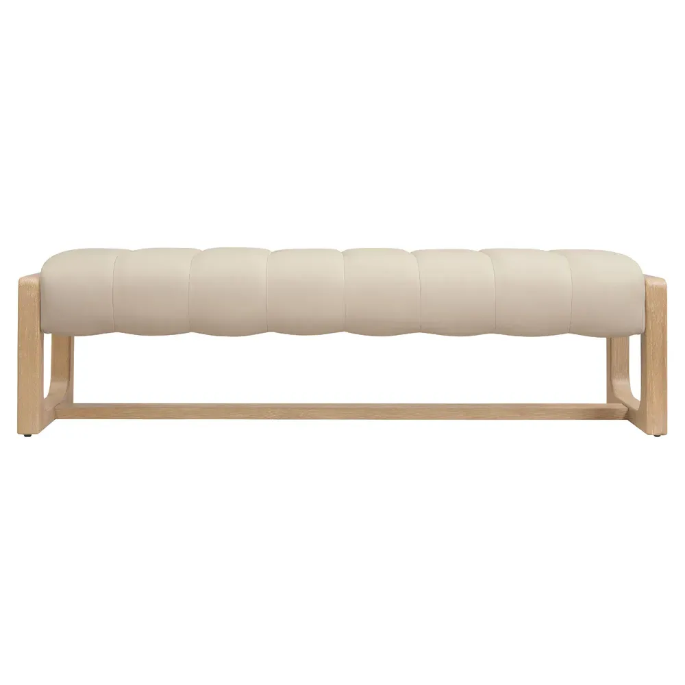Xavier Bedroom Bench - Cream, Oak image