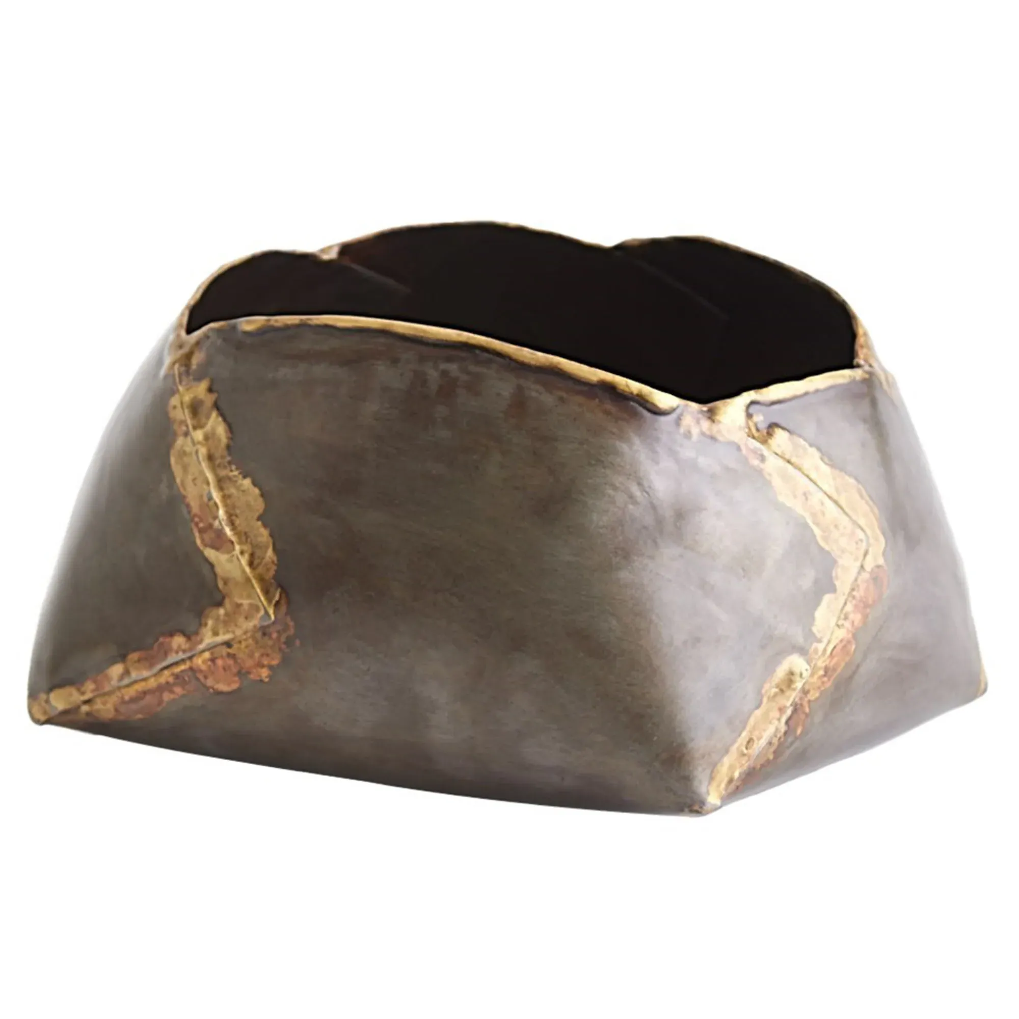 Xavier Medium Decorative Bowl - Gunmetal, Iron