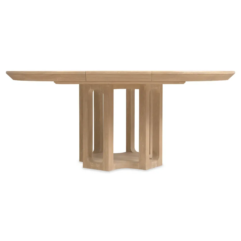 Xavier Round Extendable Dining Table - Brown, Oak