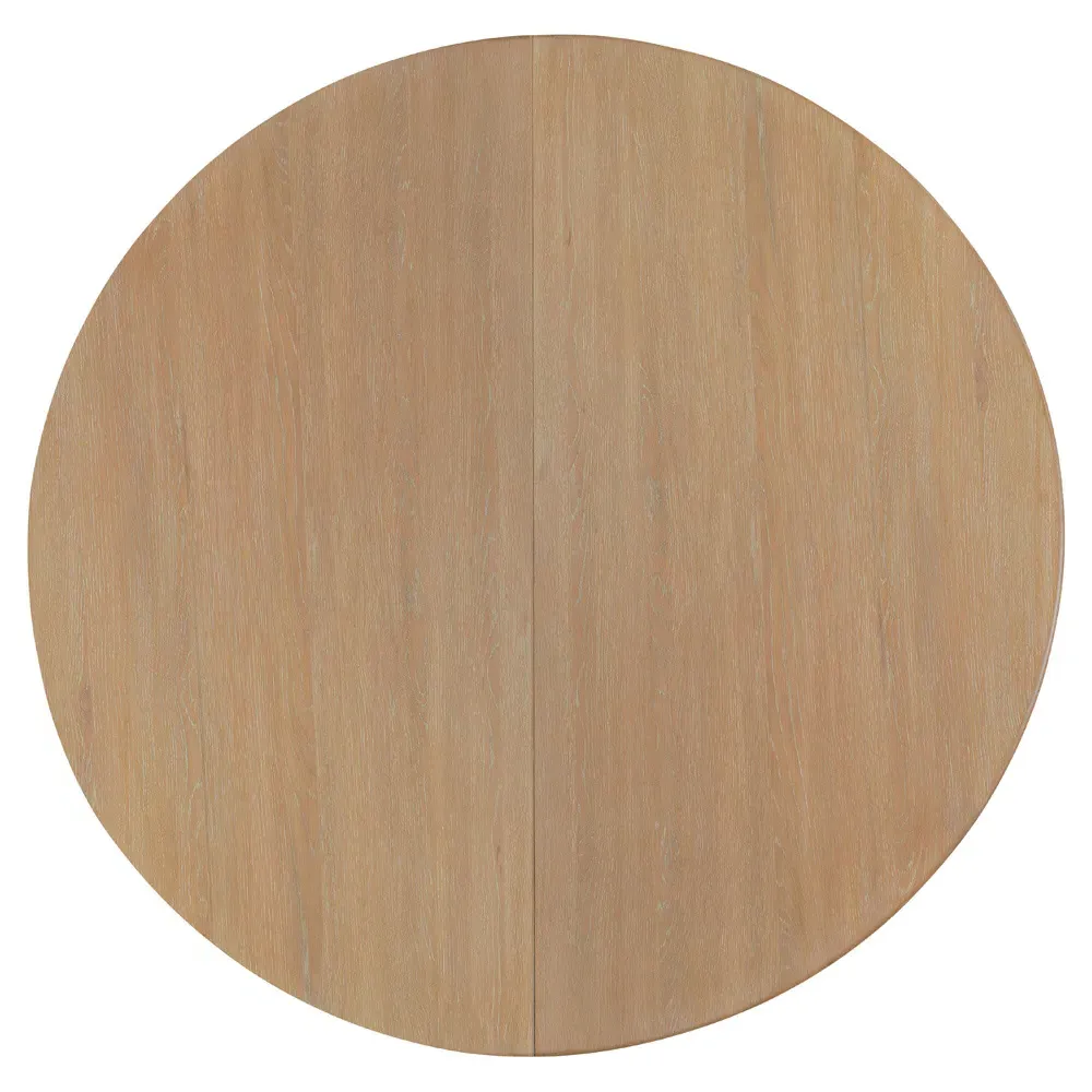 Xavier Round Extendable Dining Table - Brown, Oak