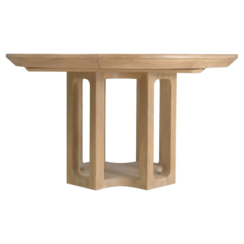 Xavier Round Extendable Dining Table - Brown, Oak image