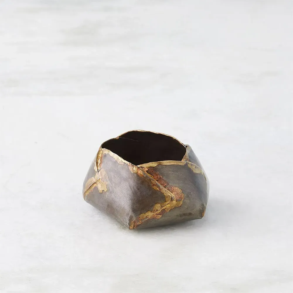 Xavier Small Decorative Bowl - Gunmetal, Iron