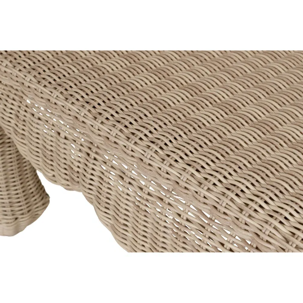 Xavier Square Outdoor Coffee Table - Brown, Wicker