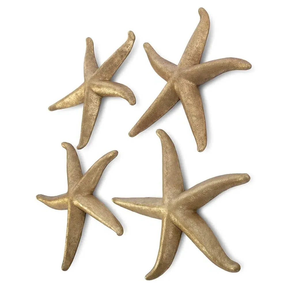 Xerxes Large Starfish Wall Sculpture Set - Gold Leaf, Resin