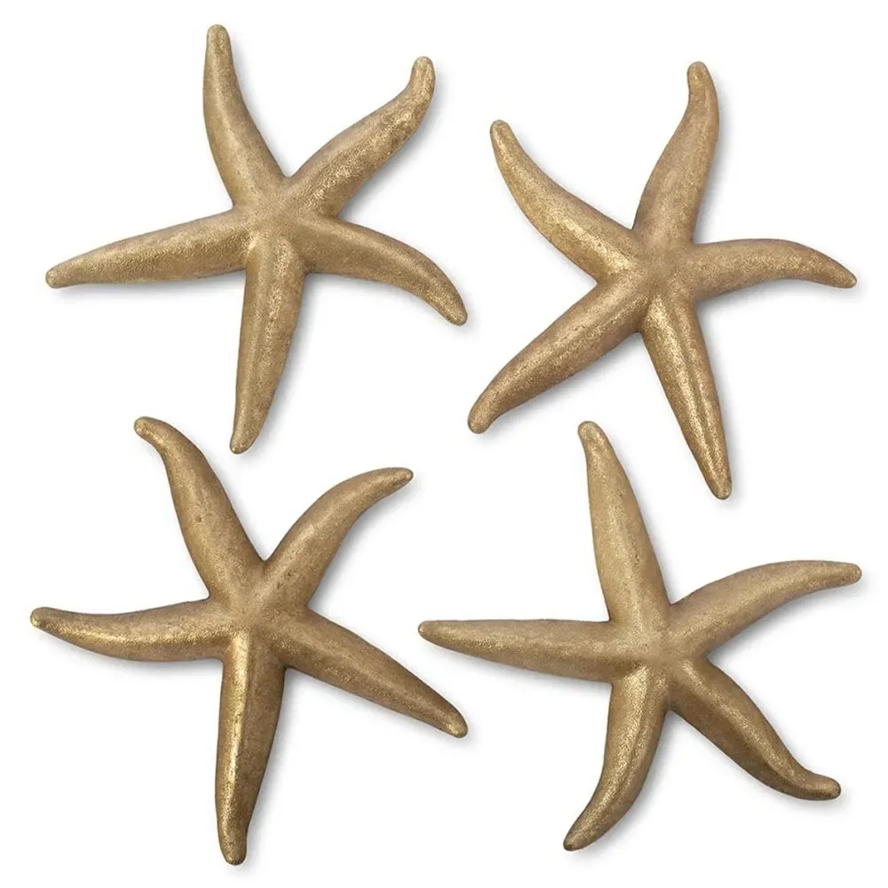 Xerxes Large Starfish Wall Sculpture Set - Gold Leaf, Resin