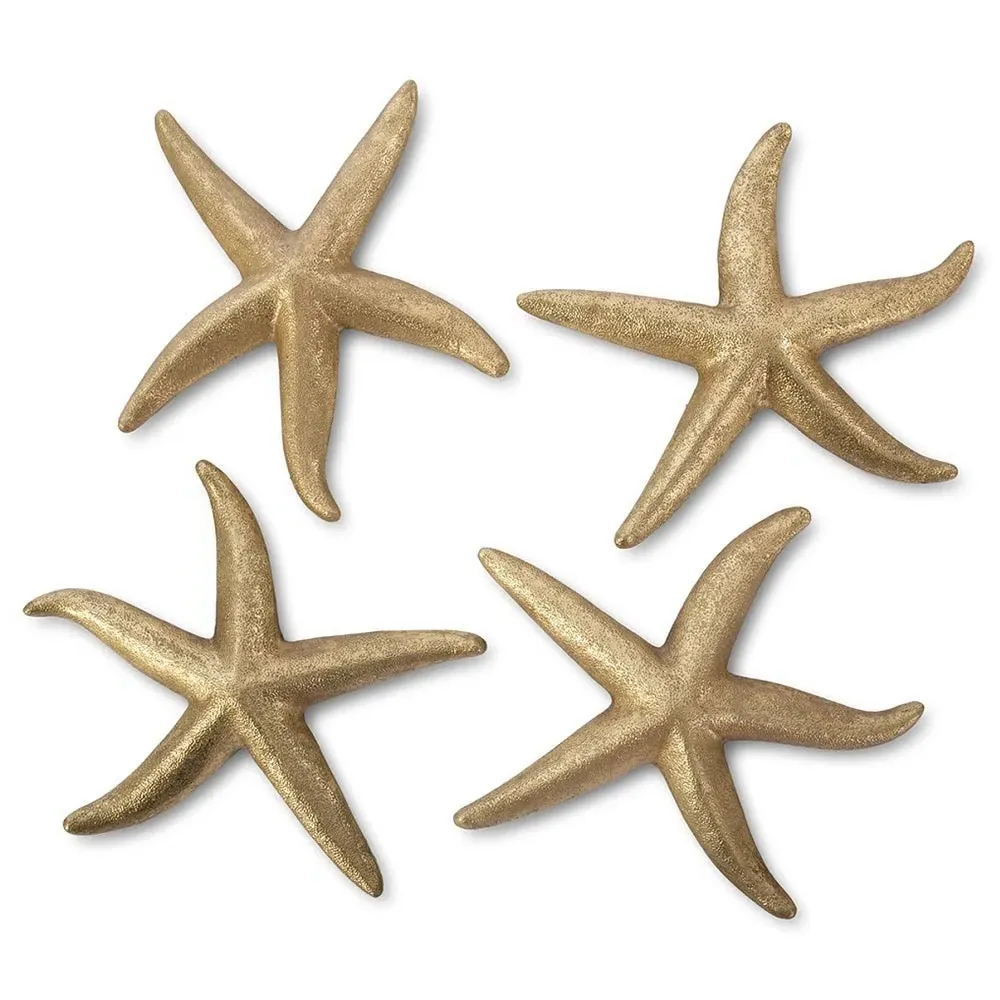 Xerxes Medium Starfish Wall Sculpture Set - Gold Leaf, Resin