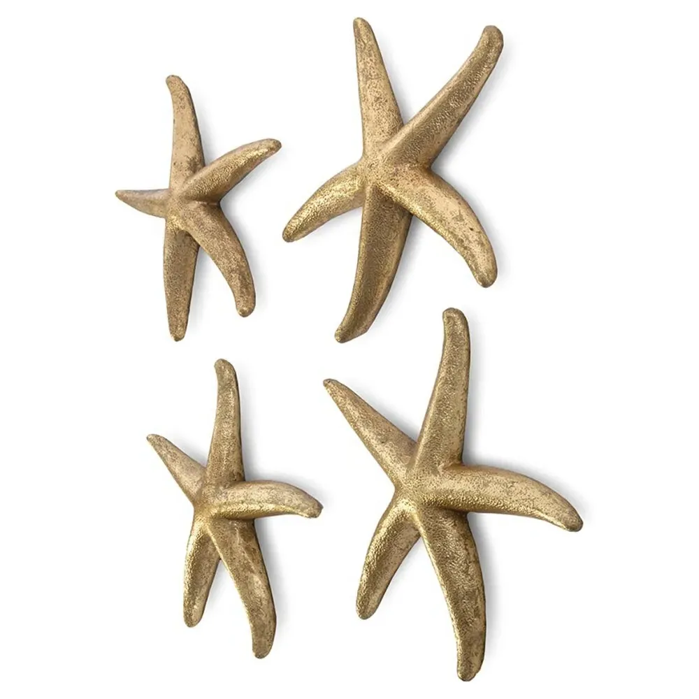 Xerxes Small Starfish Wall Sculpture Set - Gold Leaf, Resin