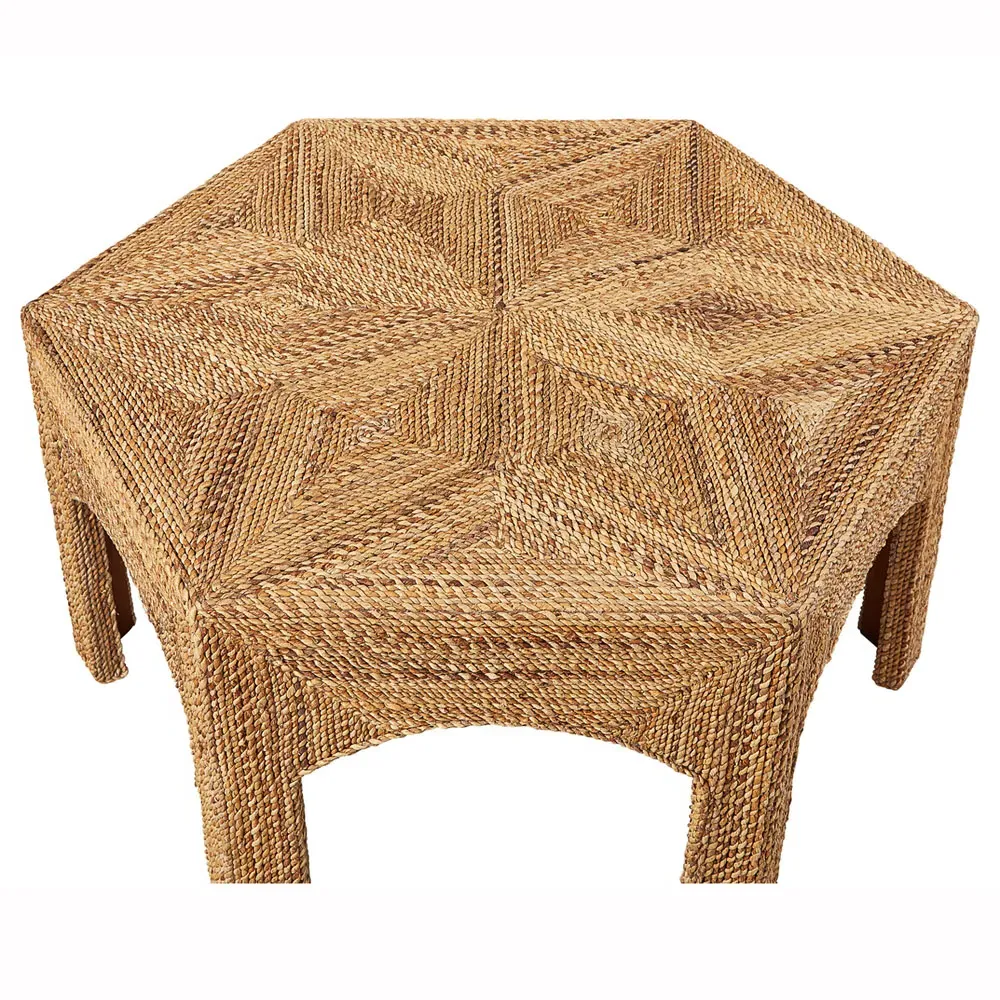Xiomara Hexagon Coffee Table - Brown, Mahogany