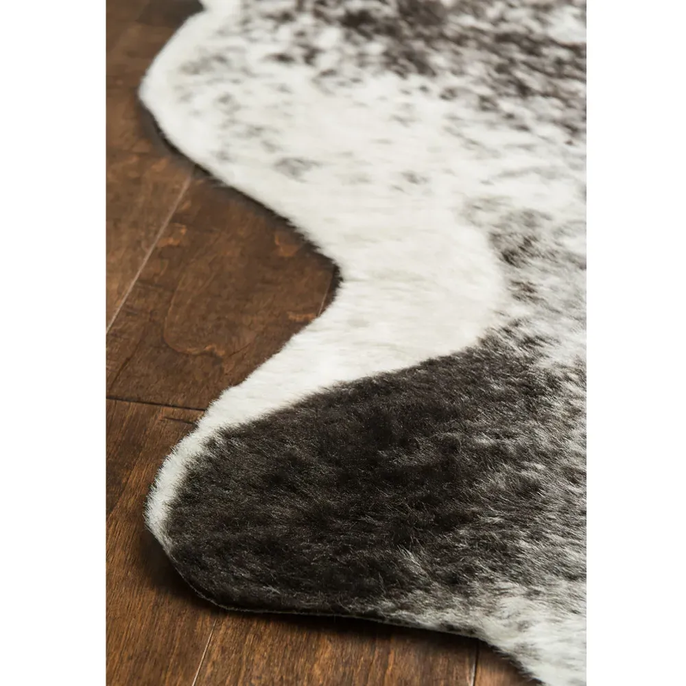 Xyra Faux Hide Rug - Black