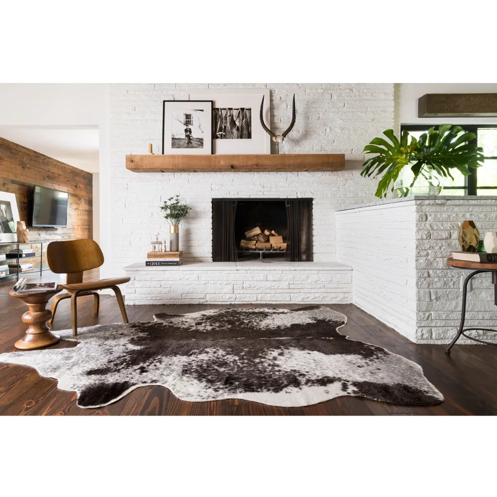 Xyra Faux Hide Rug - Black