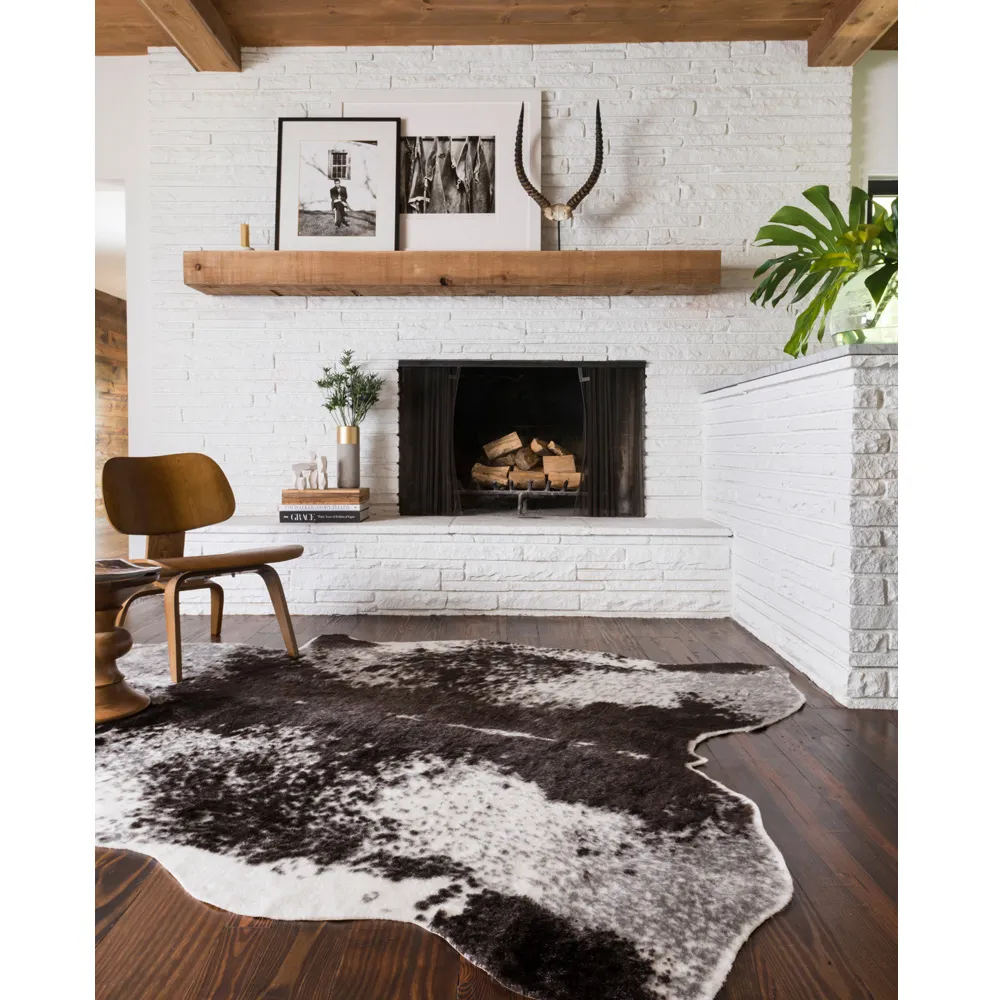 Xyra Faux Hide Rug - Black