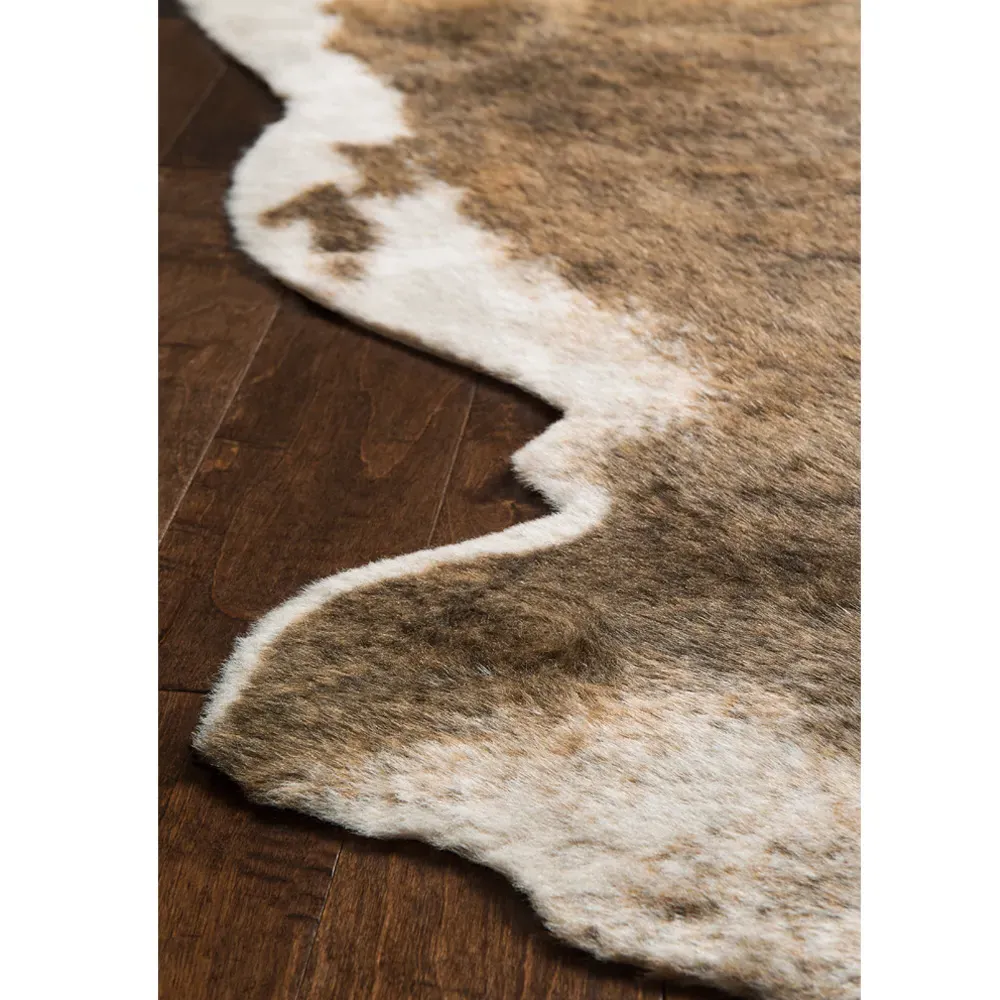 Xyra Faux Hide Rug - Brown
