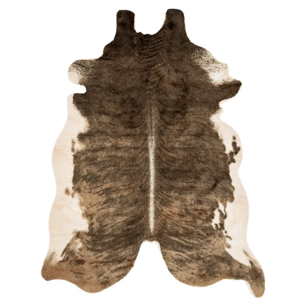 Xyra Faux Hide Rug - Brown