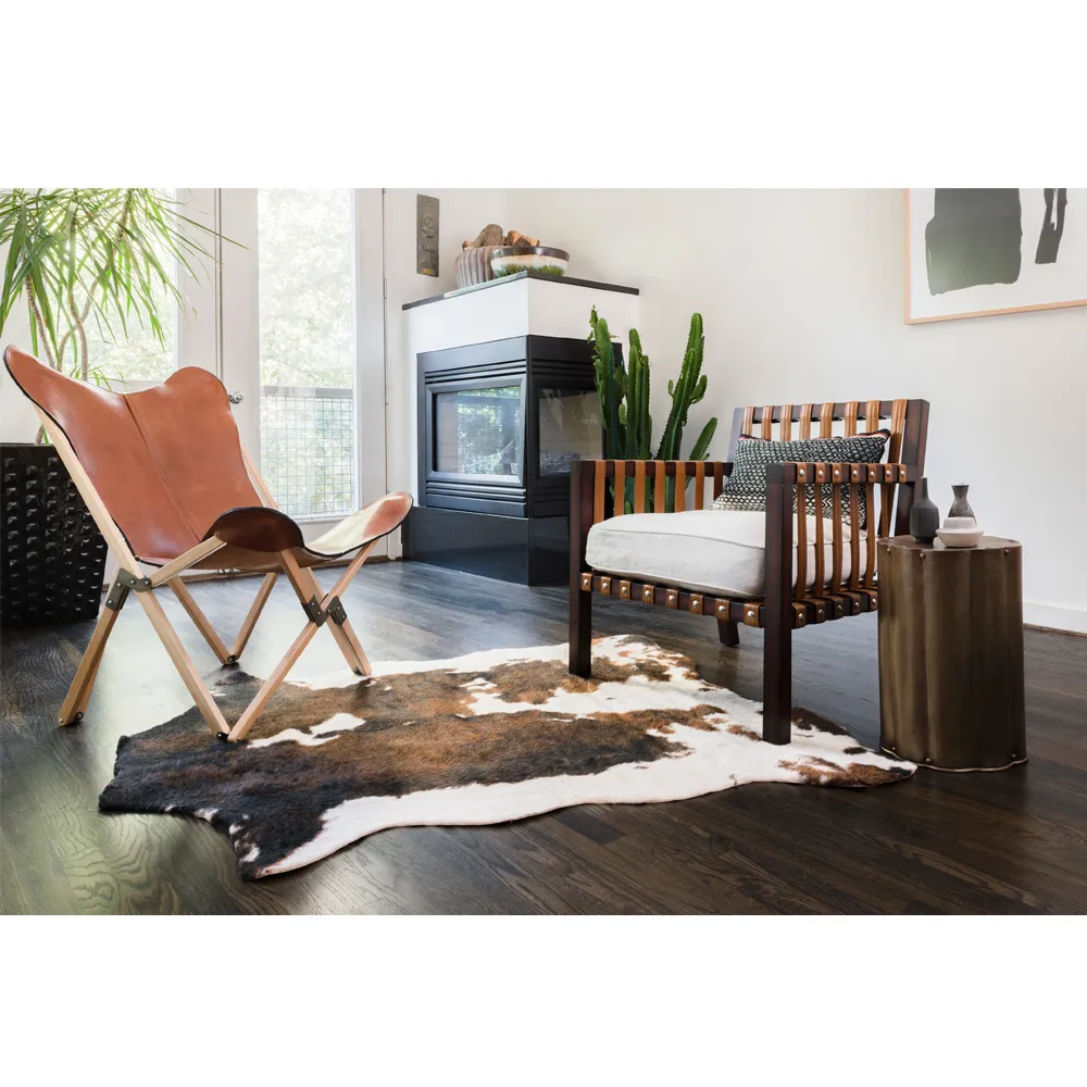 Xyra Faux Hide Rug - Brown