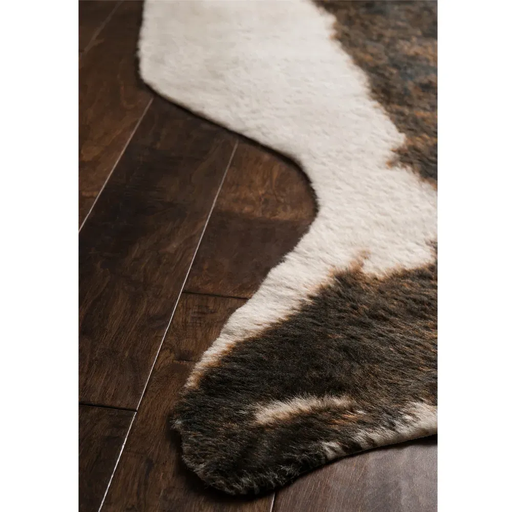 Xyra Faux Hide Rug - Brown