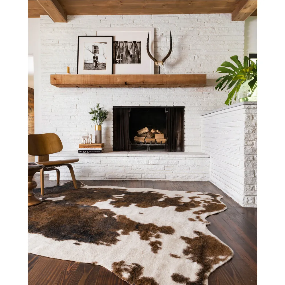 Xyra Faux Hide Rug - Brown