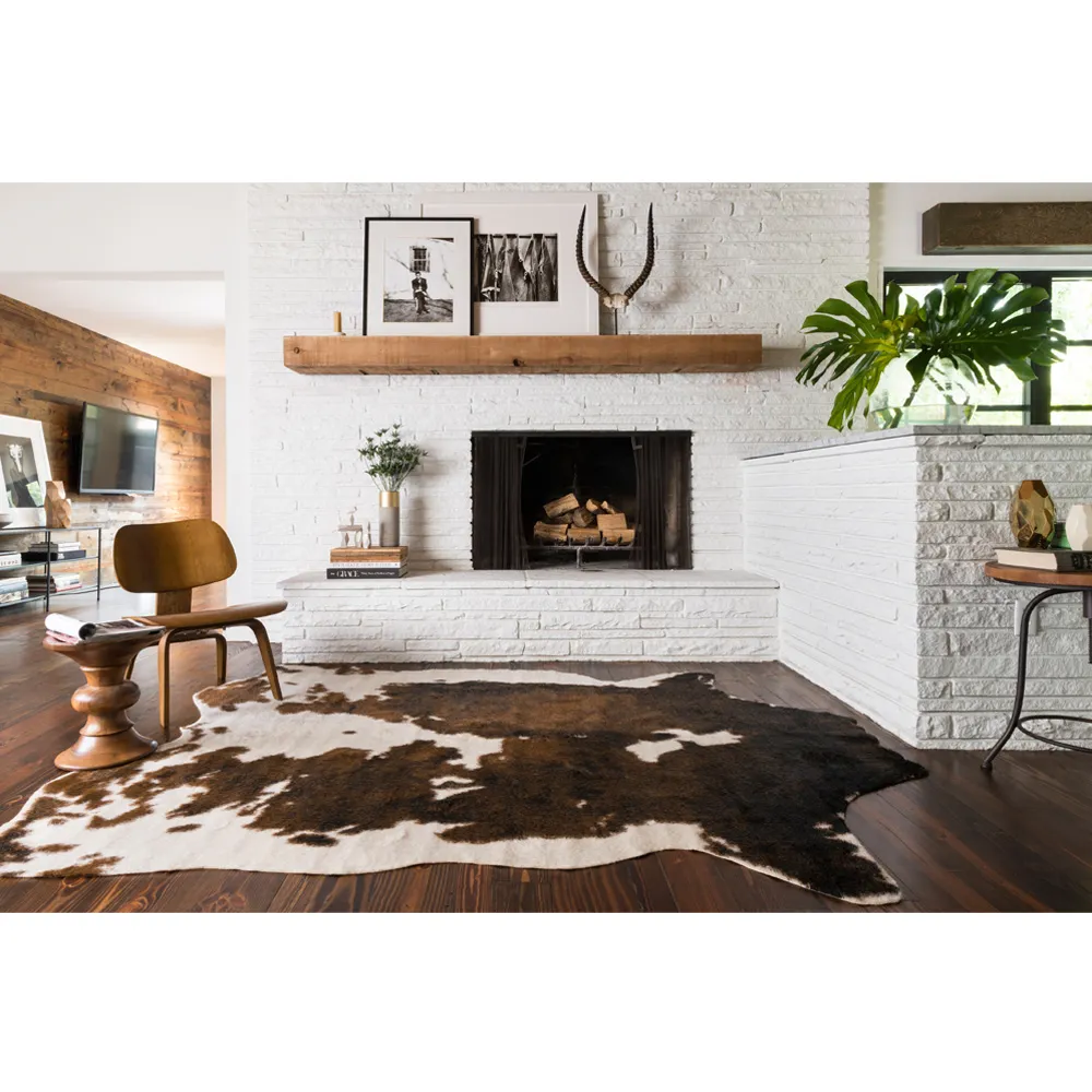 Xyra Faux Hide Rug - Brown