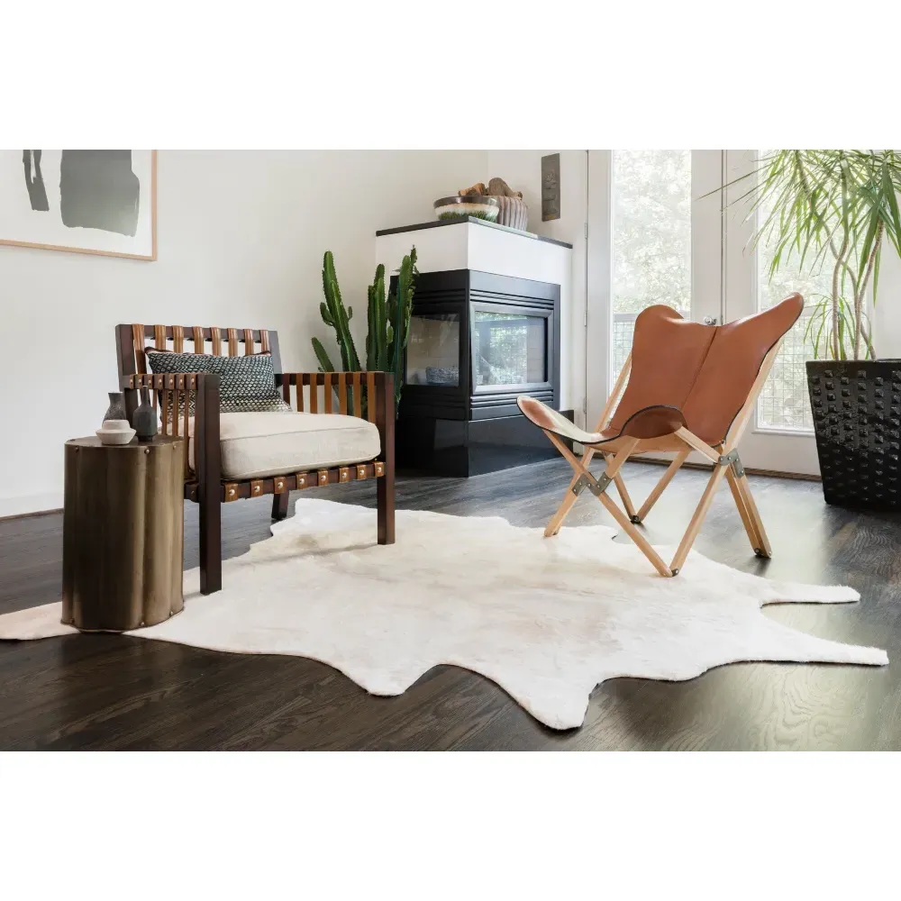 Xyra Faux Hide Rug - Ivory