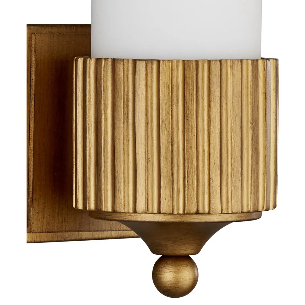 Yarra Bath Wall Sconce - Gold, Frosted Glass