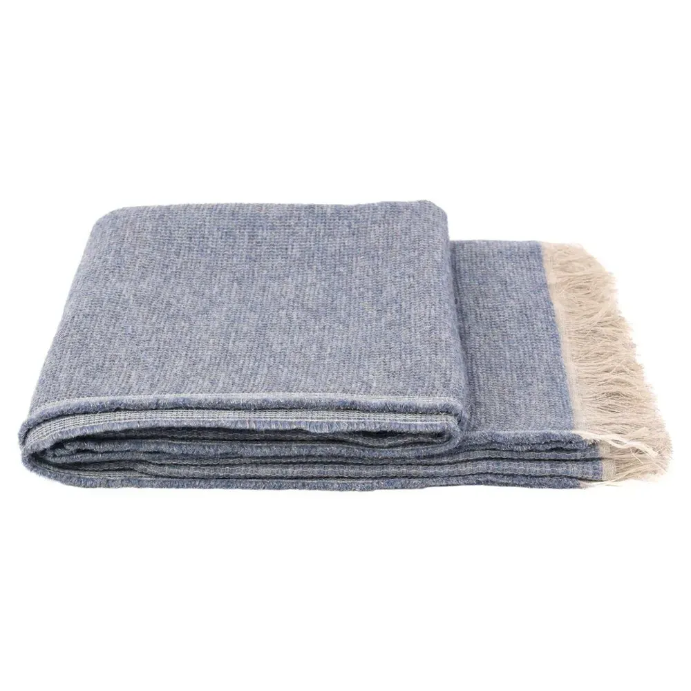 Yasmin Woven Throw Blanket - Blue, Alpaca image