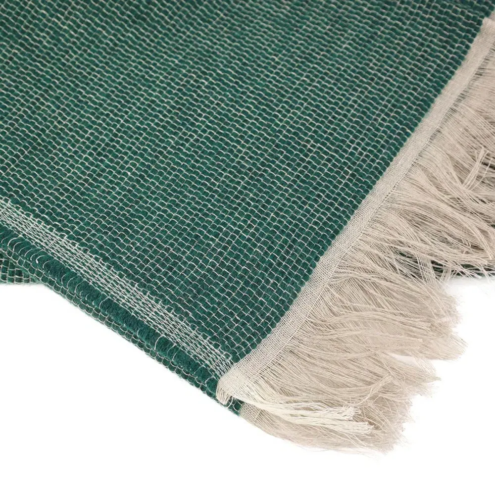 Yasmin Woven Throw Blanket - Teal, Alpaca
