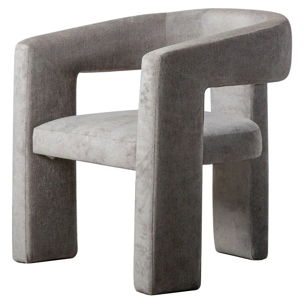 Yelena Upholstered Barrel Chair - Grey