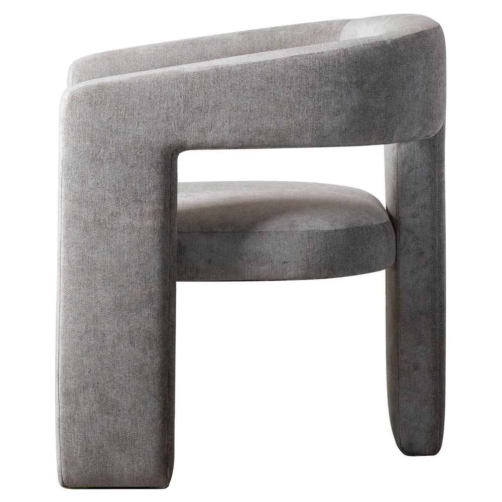Yelena Upholstered Barrel Chair - Grey