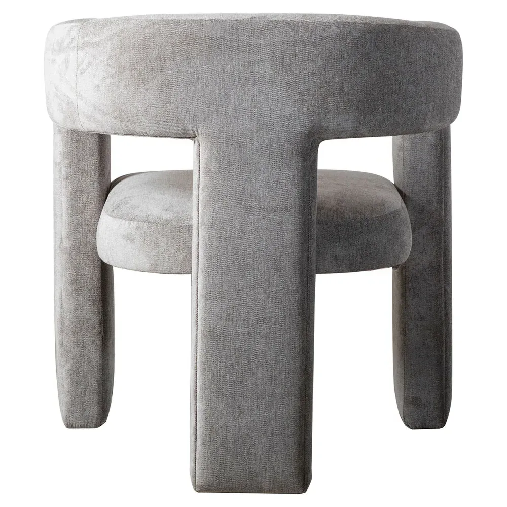 Yelena Upholstered Barrel Chair - Grey