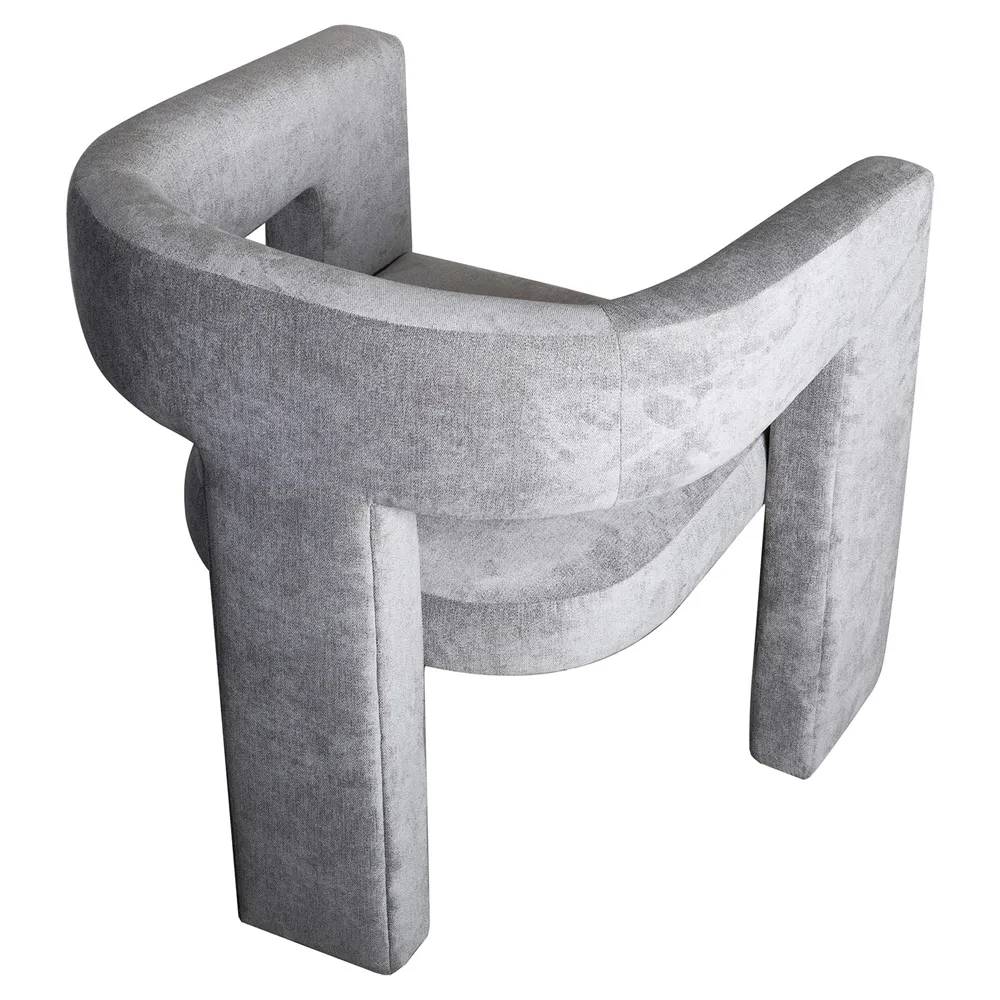 Yelena Upholstered Barrel Chair - Grey