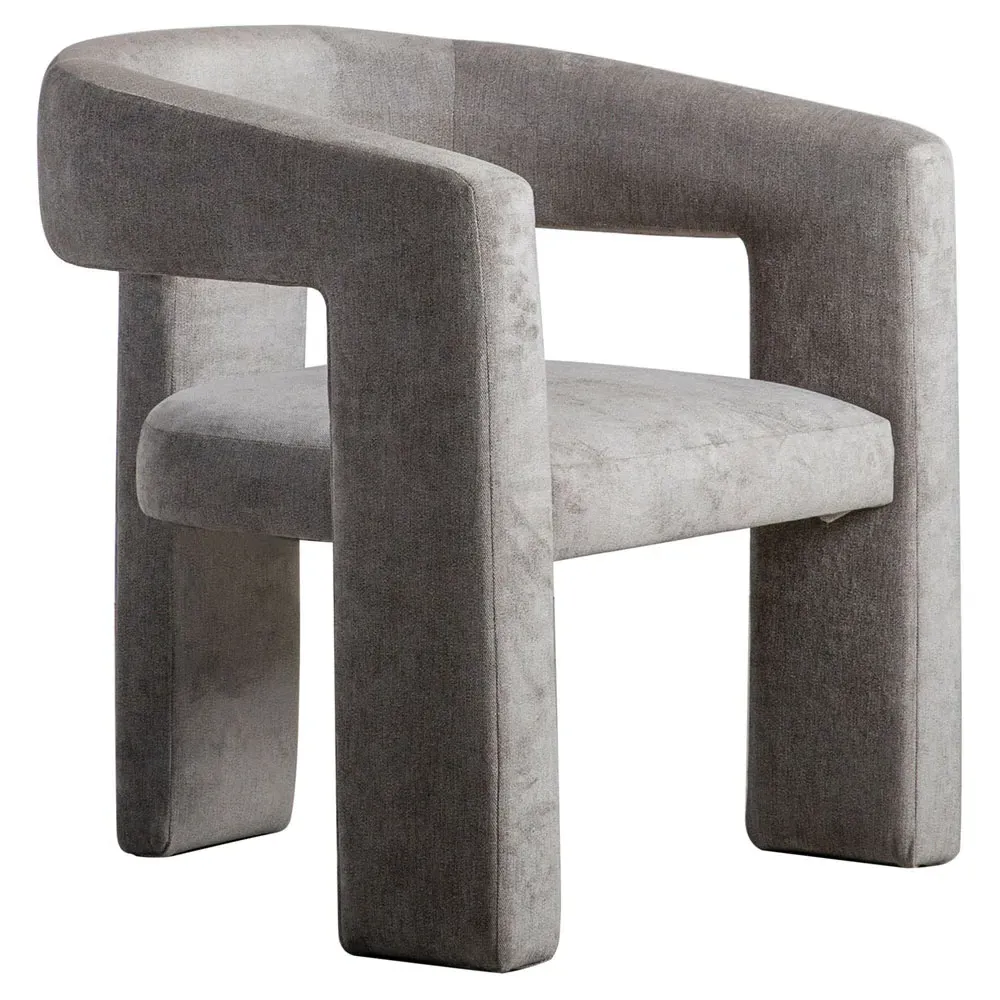 Yelena Upholstered Barrel Chair - Grey